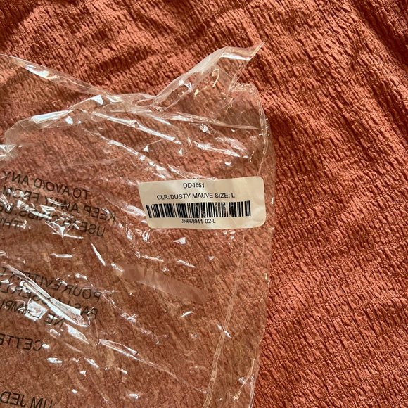 NWT Lulus Break the Rules Rusty Rose Ruched Asymmetrical Midi Dress (L) - Picture 9 of 9